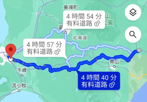 帯広札幌間ルート