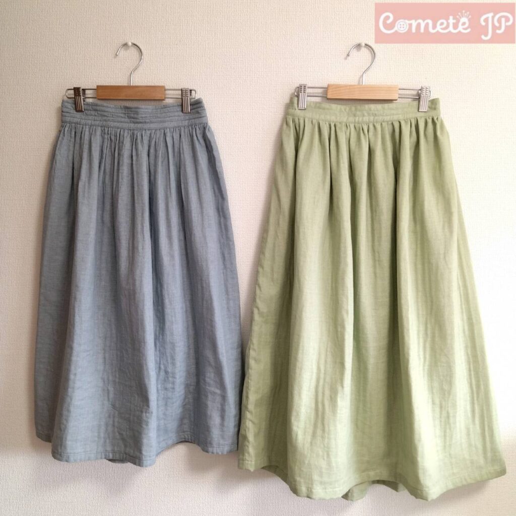 ガーゼ生地によるスカート