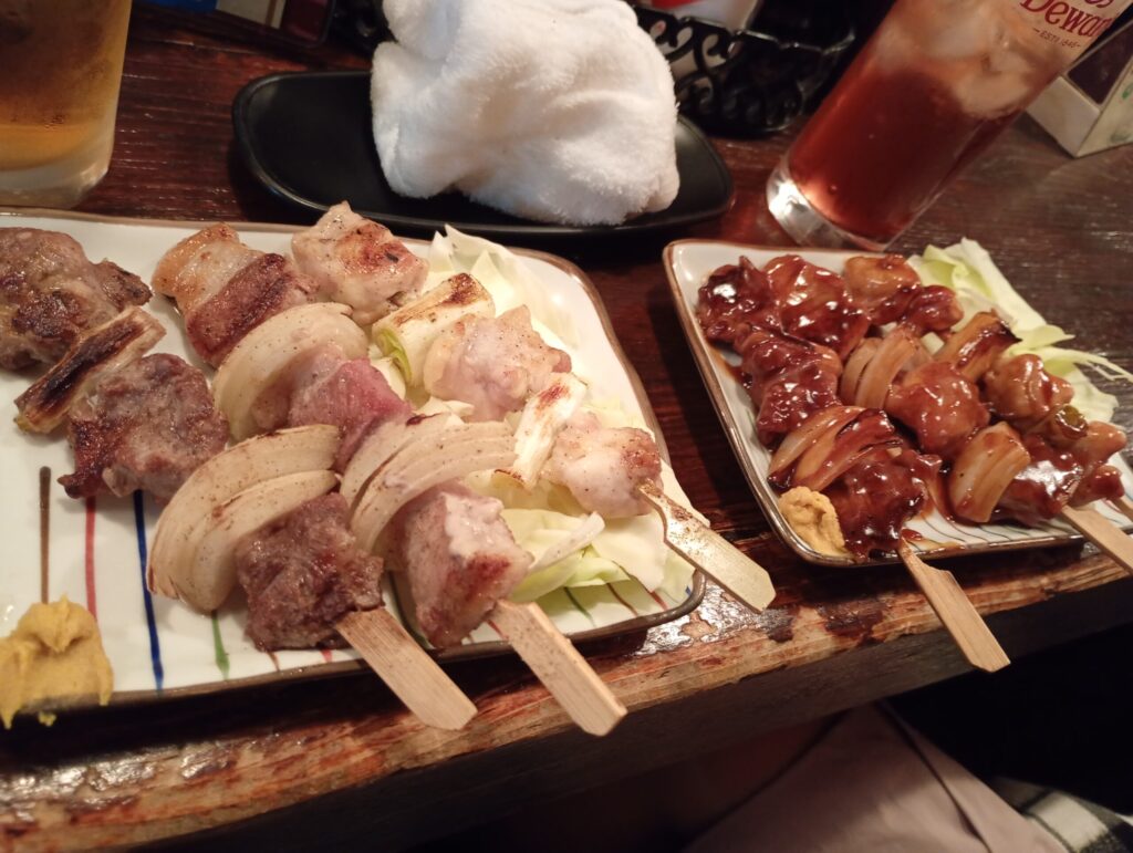 追加の豚串、タン元、鶏モモ