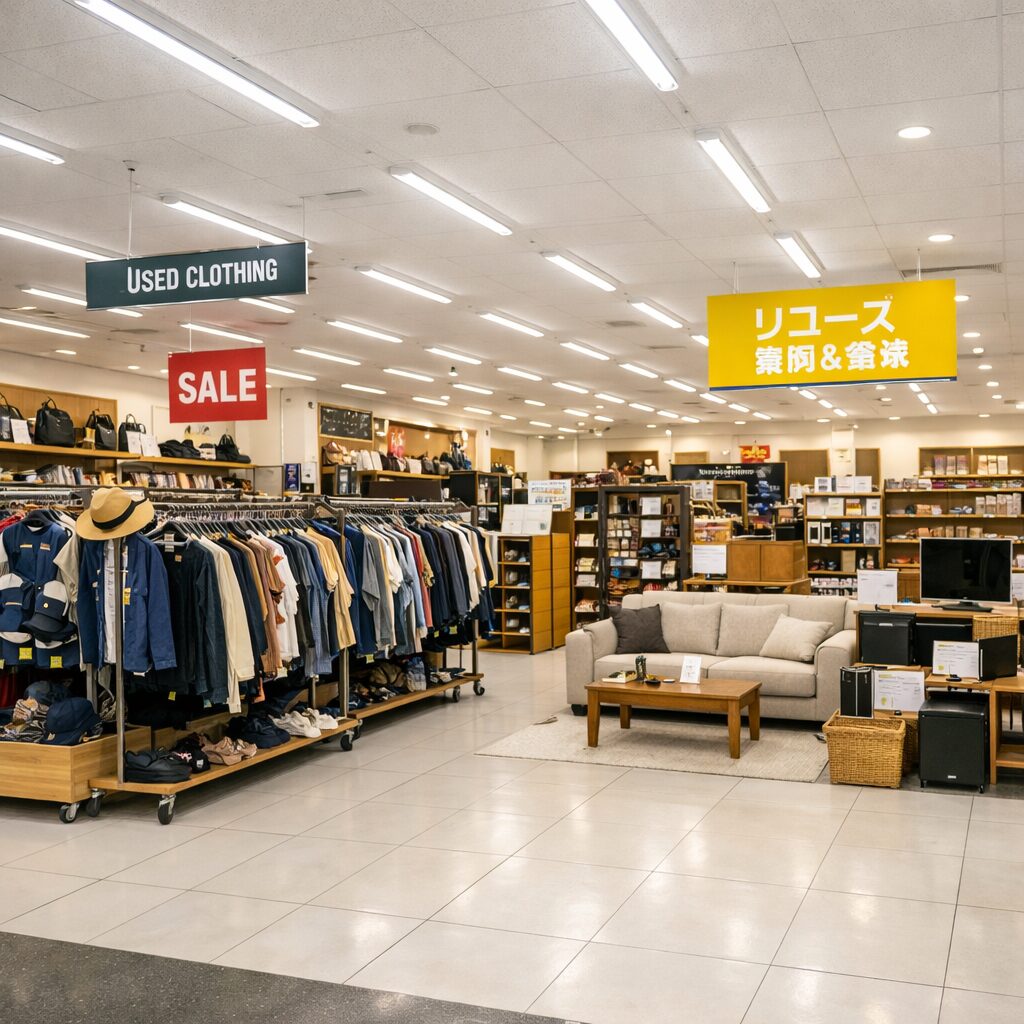 リサイクルショップの店内の様子