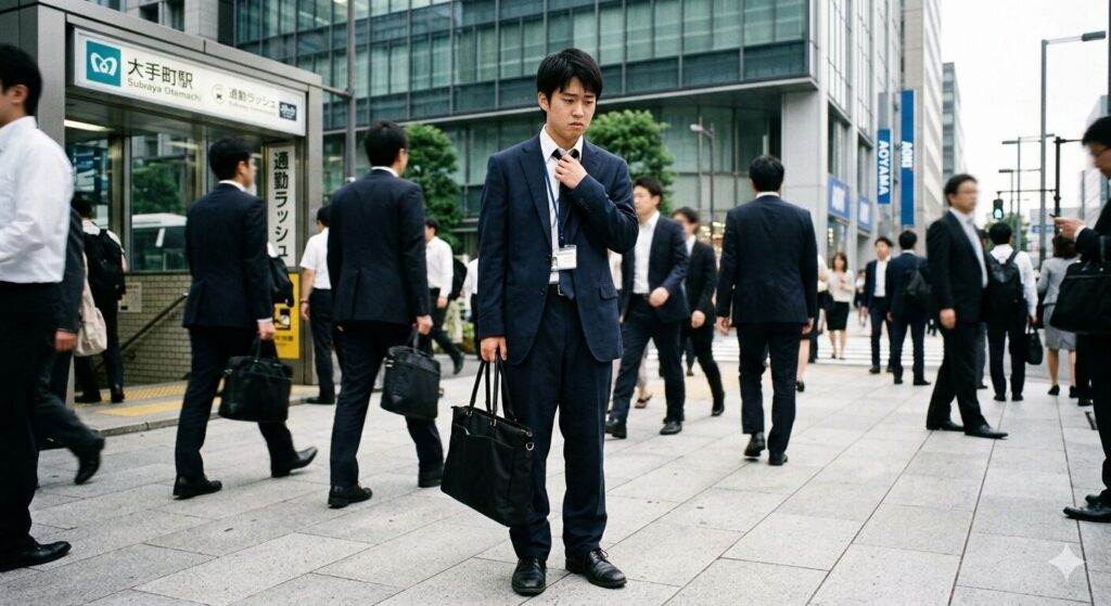 スーツが似合わない新入社員