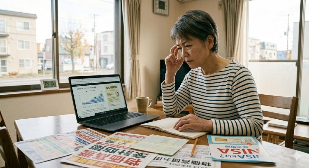 NISAに悩む女性